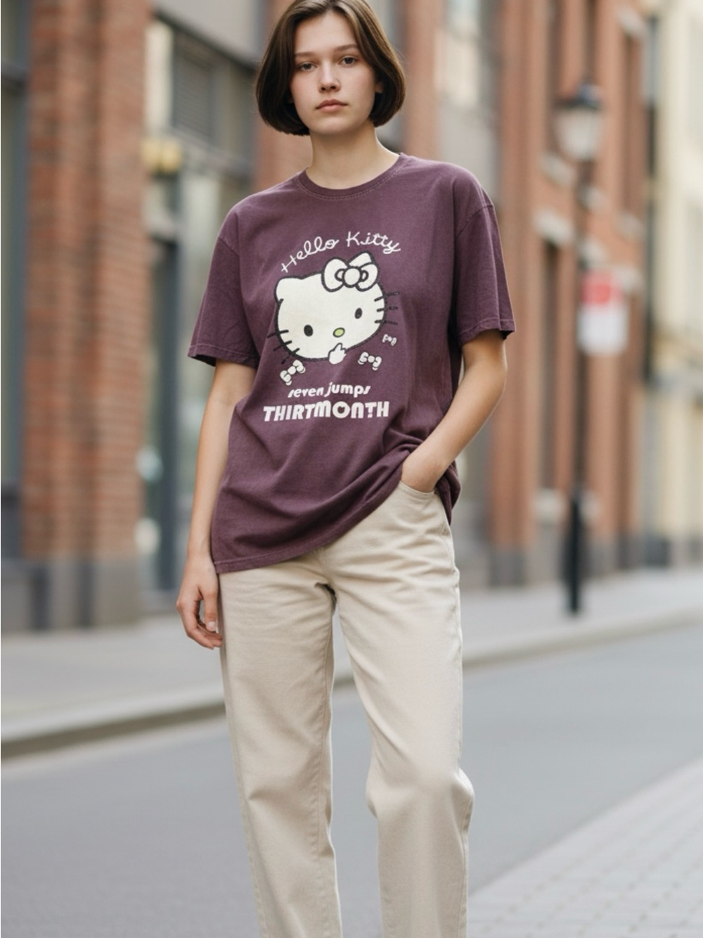 Pre-owned Hello Kitty T-Shirt M